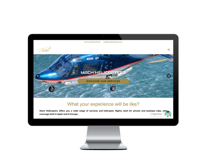 Web del cliente - machhelicopters.com