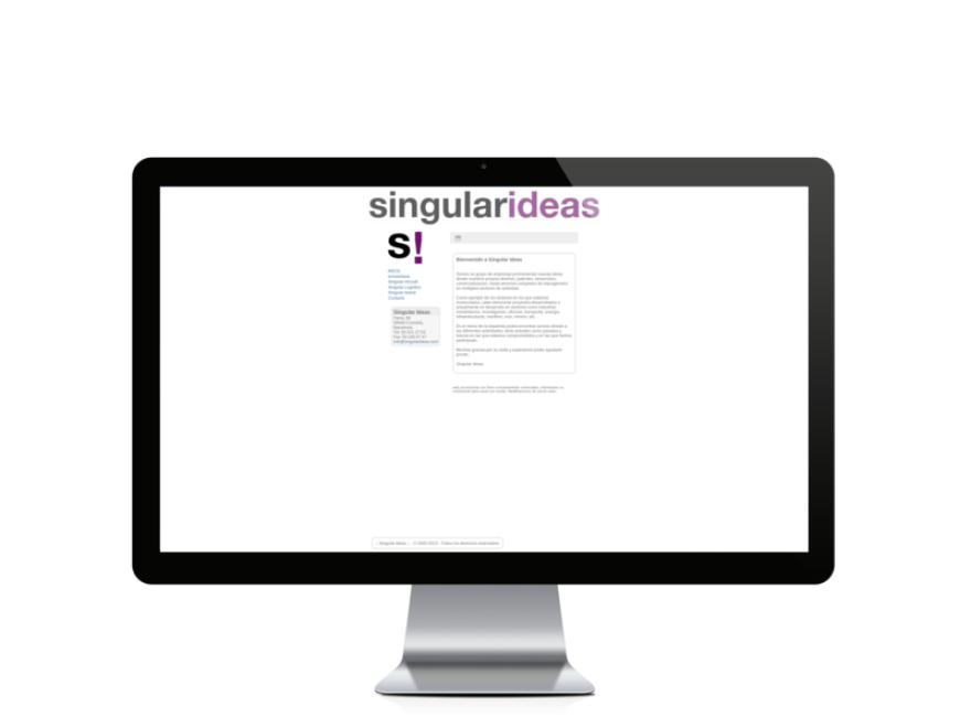 Web del cliente - singularideas.com