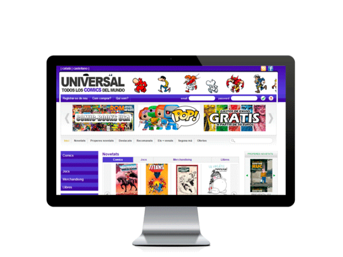 Web del cliente - universal-comics.com