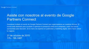 Attend the Google Partners Connect event with us