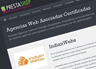 IndianWebs Agencia Acreditada por Prestashop
