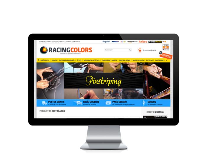 Web del cliente - tiendaracingcolors.com