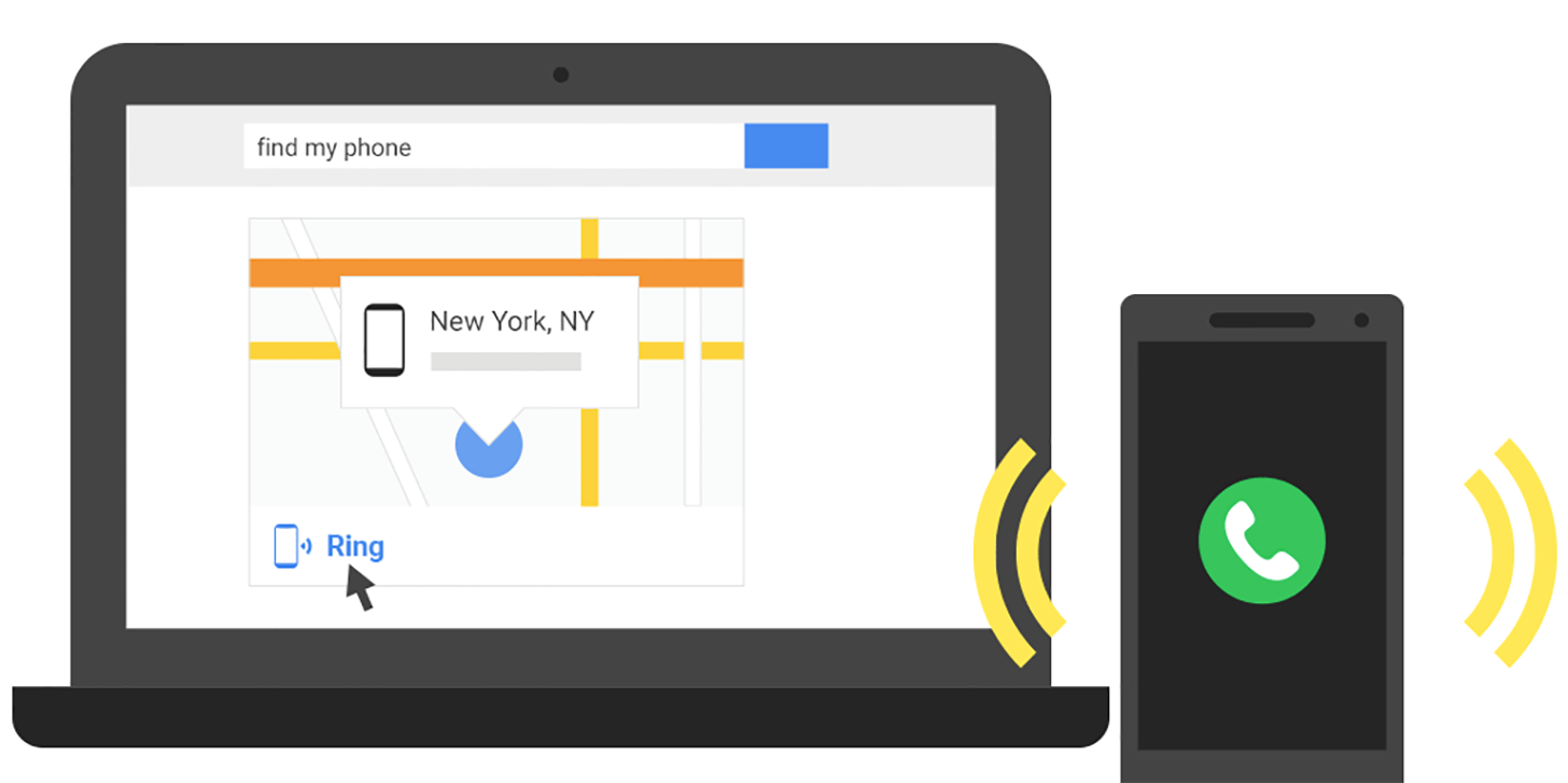 Google permet localitzar el teu telèfon intel·ligent