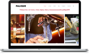Image of the website of the month March 2021 website: Palique Bar