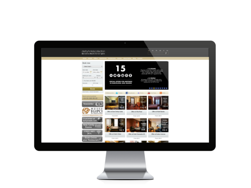 Web del cliente - derbyhotels.com
