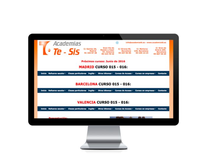 Web del cliente - academiat6.es