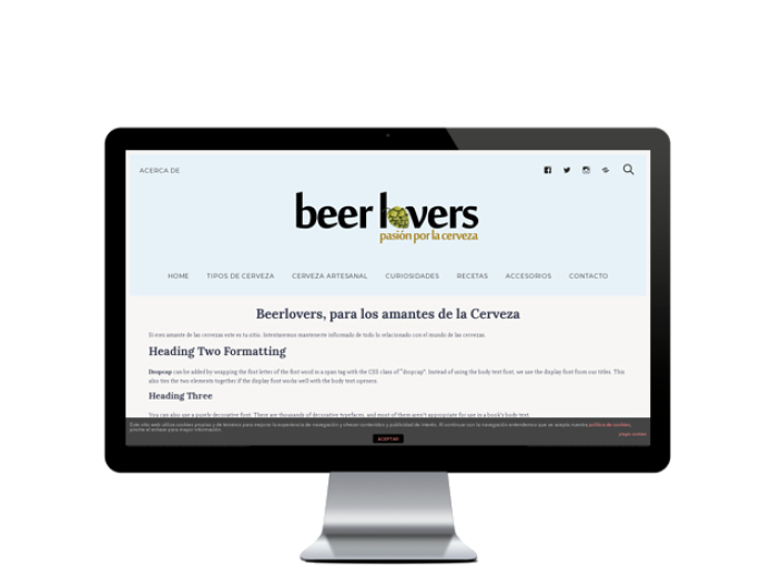 Web del cliente - beerlovers.es