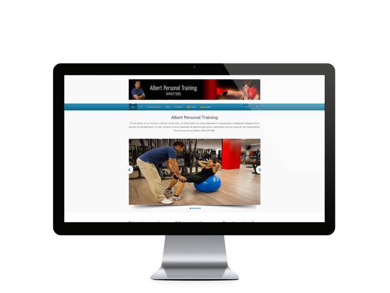 Web del cliente - albertentrenadorpersonal.com