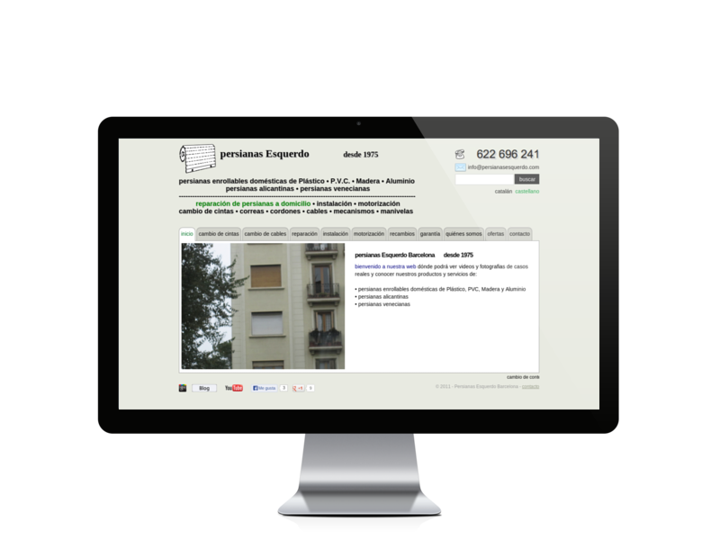 Web del cliente - persianasesquerdo.cat