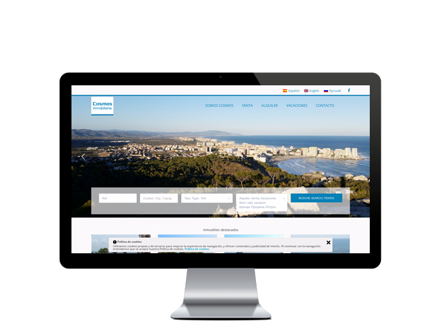 Web del cliente - apartamentoscosmos.com