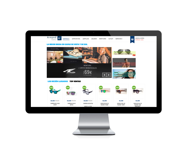 Web del cliente - armandoptics.com