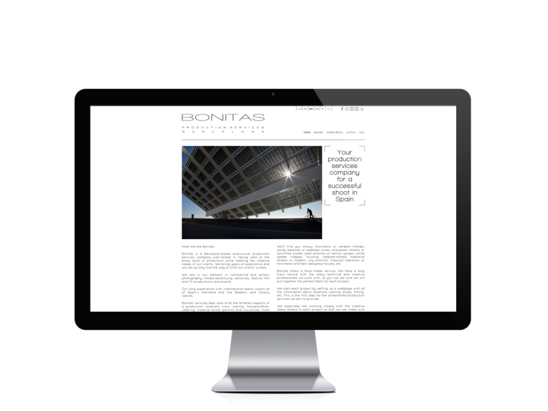 Web del cliente - bonitasproductions.com