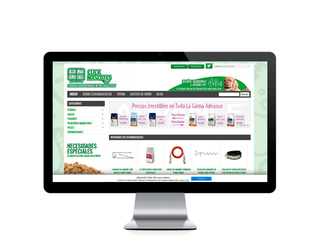 Web del cliente - clickmascotas.es