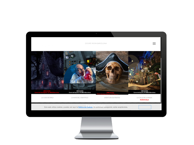 Web del cliente - escapeworldbarcelona.com