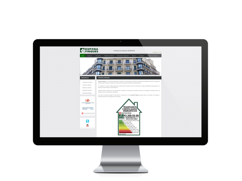 Web del cliente - esponafinques.com