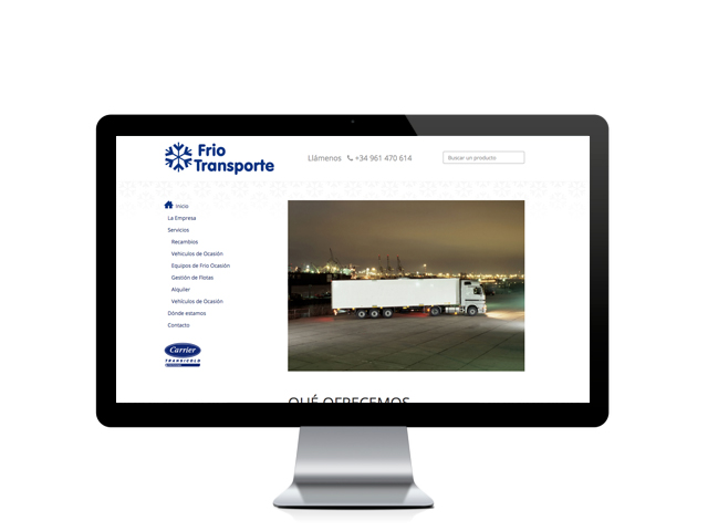Web del cliente - friotransporte
