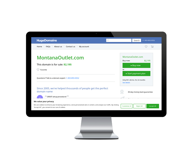 Web del cliente - montanaoutlet.com