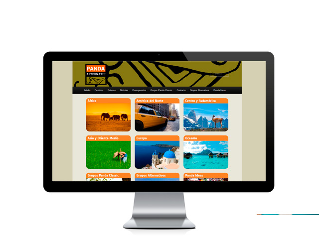 Web del cliente - pandaviatges.com