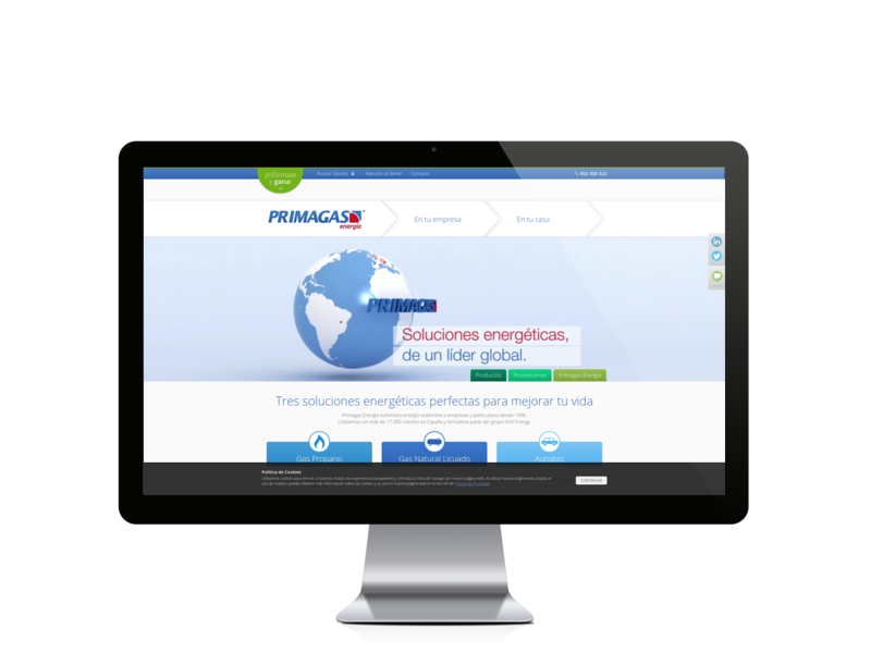 Web del cliente - primagas.es