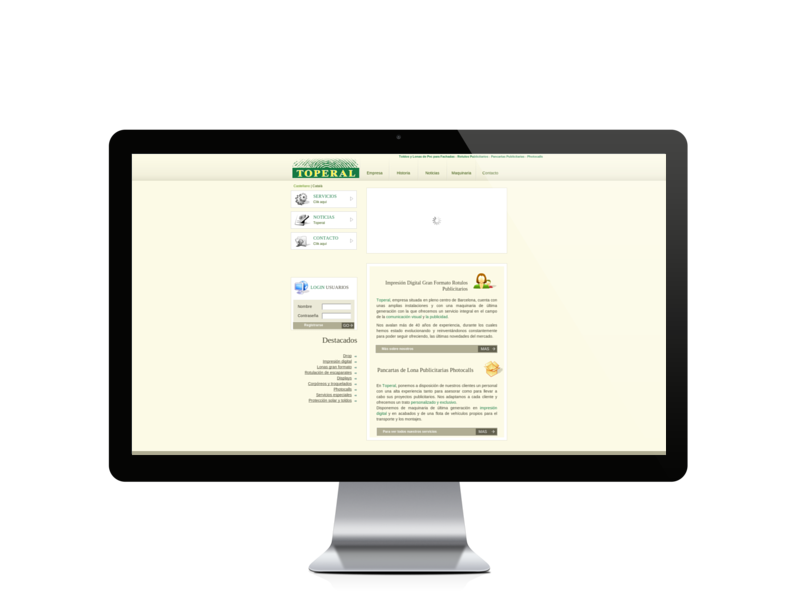 Web del cliente - toperal.es
