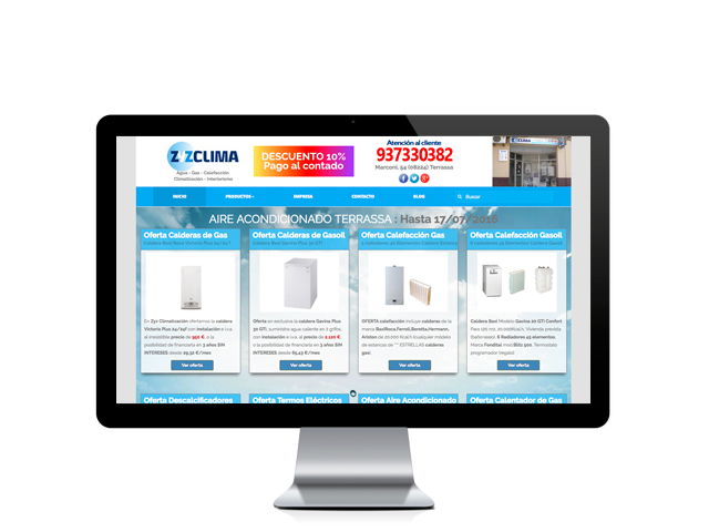 Web del cliente - zyzclima.com